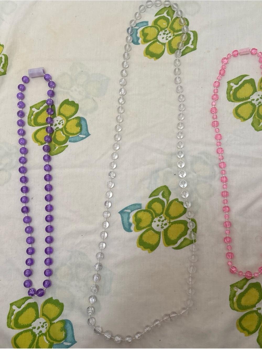 Unlisted Kids Beaded Necklace Trio - Purple, Clear, Pink